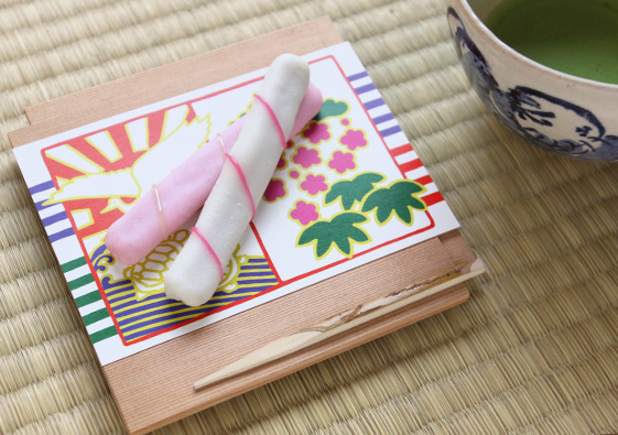 和菓子になったテキスタイルデザイン