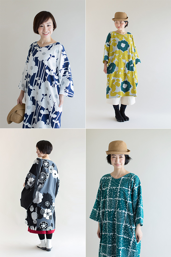 美品 sou・sou ソウソウ 高島縮 薙刀長方形衣 ワンピース ゆったり 高島縮 薙刀長方形衣