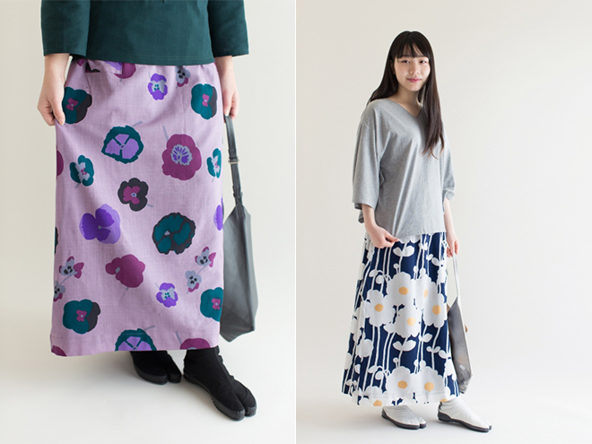 購入者様決定【タグ付き】SOU・SOU モスリン 双筒衣 スカート 水辺 タグ付き】SOU・SOU モスリン 双筒衣 スカート 水辺 総柄 【予約