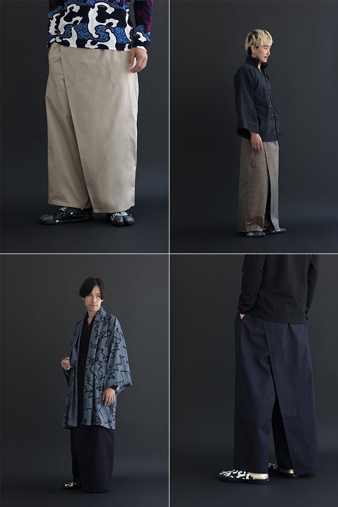 SOU・SOUソウソウ 筒下 黒 sou sou 筒下 sou sou 筒下 柑子色