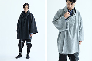 SOU•SOU 傾衣 頭巾外套 ウールコート zukin_i.jpg