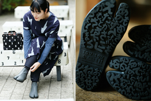 本日発売＞『 SOU・SOU 足袋 サイドゴア 革足袋 いろは底／鈍色