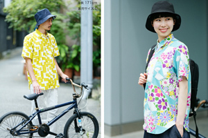 Le Coq×SOU・SOU ｜18SS 高島縮 「たゆたふ」 半袖シャツ（M） 高島縮